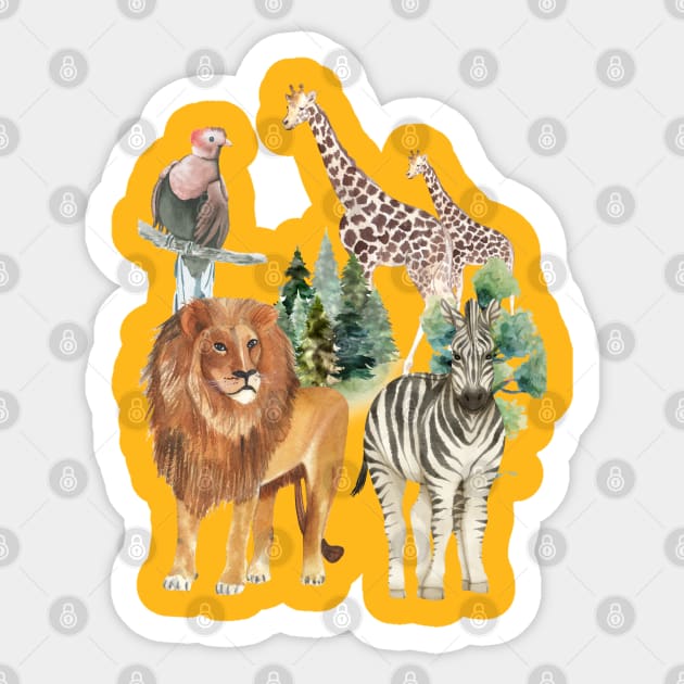 safari animals Sticker by Love My..